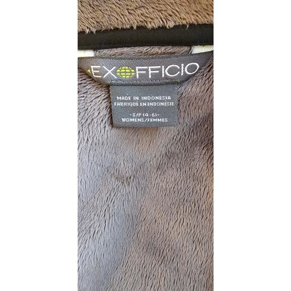 ExOfficio Women's Gray Striped Faux Fur Long Sleeve Snap Front Coat Size Small - Picture 8 of 13
